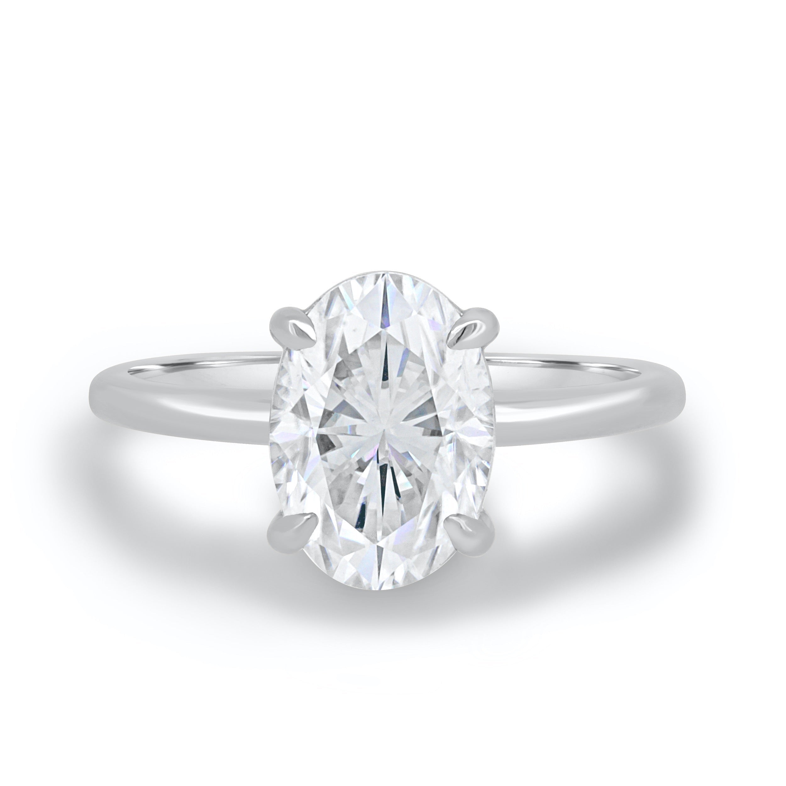 1.80 CT Oval Cut Moissanite Solitaire Engagement Ring Hauptbild