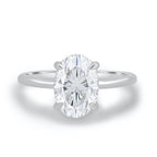 1.80 CT Oval Cut Moissanite Solitaire Engagement Ring