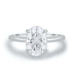 1.80 CT Oval Cut Moissanite Solitaire Engagement Ring