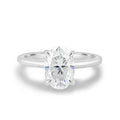 2.05 CT Oval Cut Moissanite Hidden Halo Engagement Ring