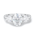 1.91 CT Oval Cut Moissanite Three Stone Engagement Ring