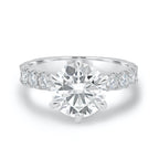 1.90 CT Round Cut Moissanite Six Prong Engagement Ring
