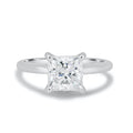 1.90 CT Princess Cut Hidden Halo Moissanite Engagement Ring