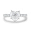 2.50 CT Heart Cut Moissanite Four Prongs Engagement Ring