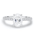 1.80 - 3.80 CT Oval Cut Moissanite Hidden Halo Engagement Ring