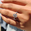 Gold Emerald Cut Engagement Ring in Pave Setting Beauty