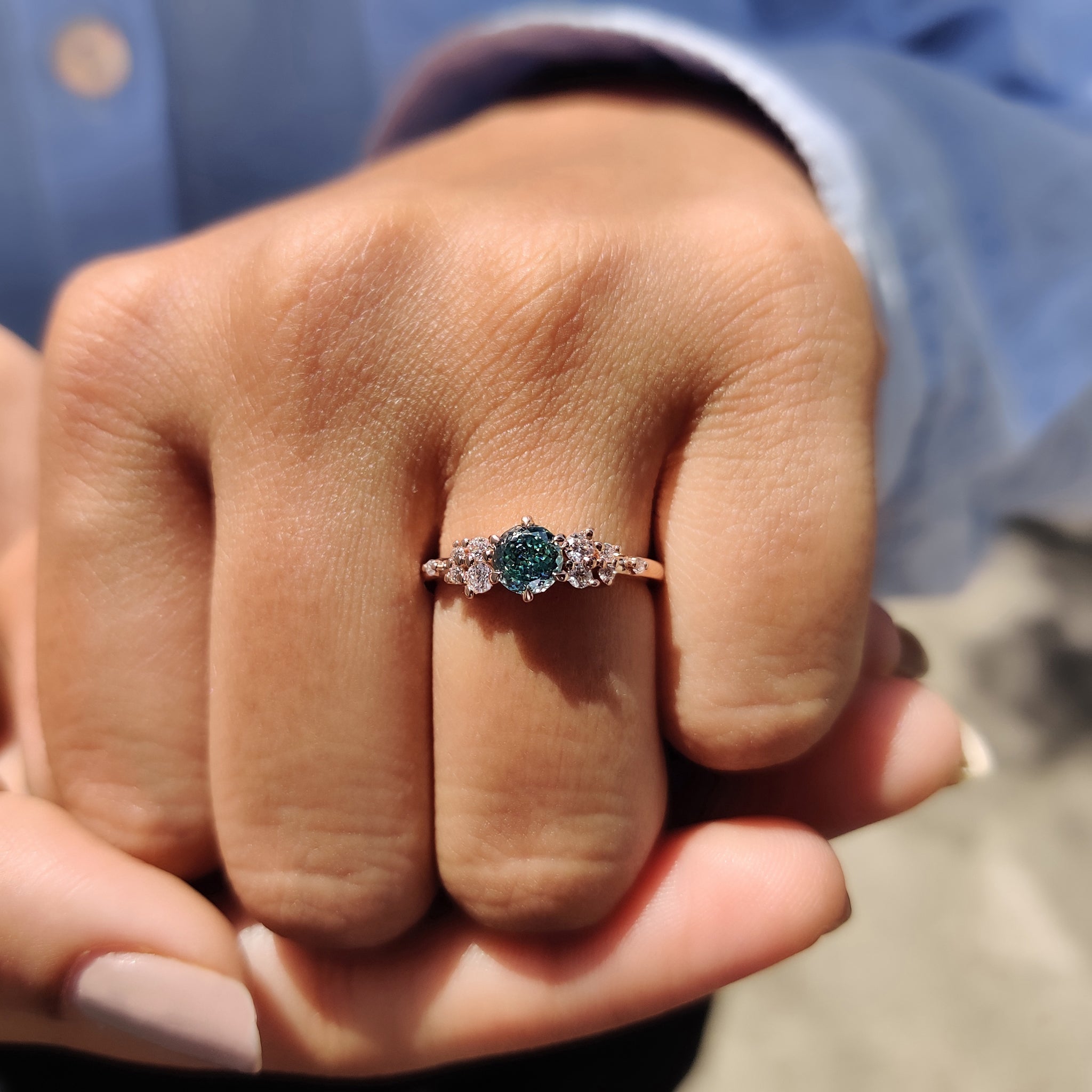 Portuguese Cut Engagement Ring In Muse Setting Secondary image