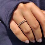 Round Cut Half Eternity Celtic Knot Band