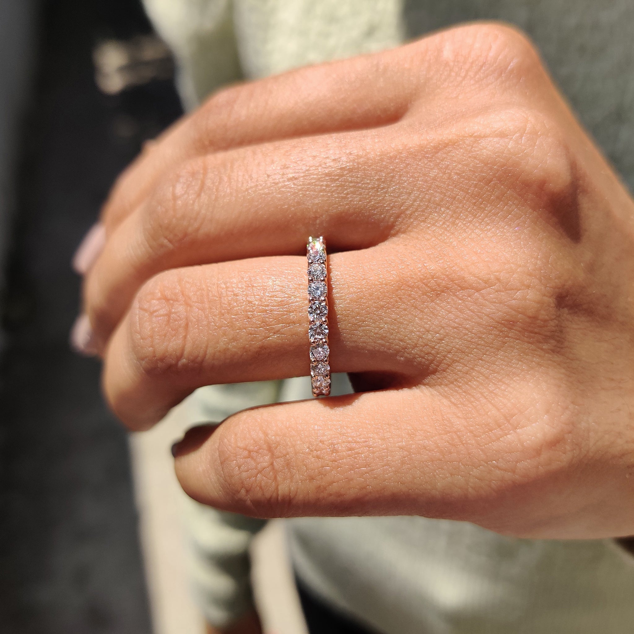 Woven Eternity Shared Prong Wedding Band