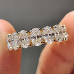 Full Eternity Oval Cut Moissanite Wedding Band