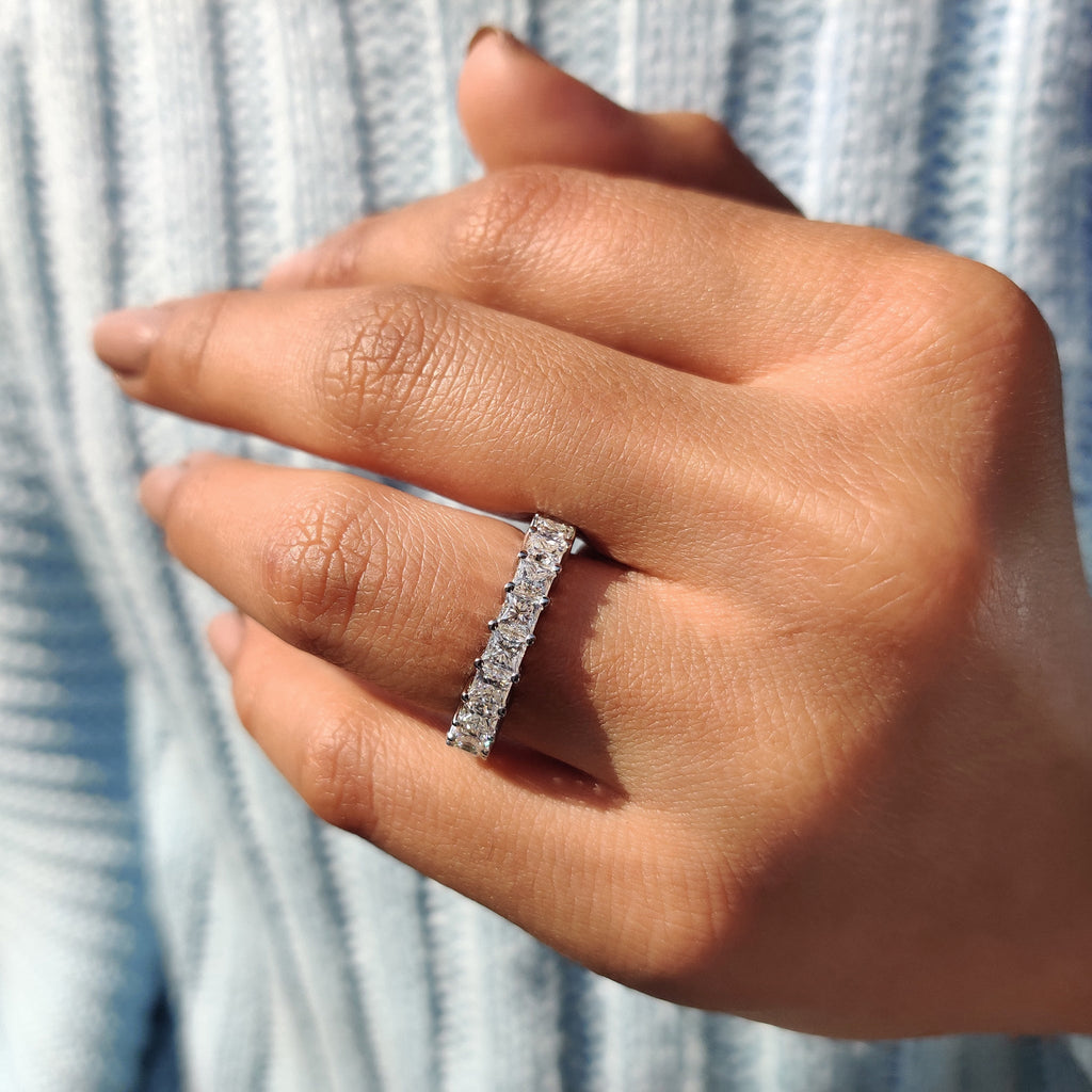 Princess Cut Diamond Band - Full Eternity