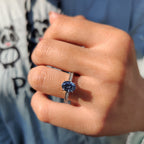 Channel Set Oval Cut Moissanite Ring