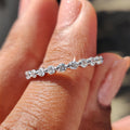 Lab Grown Round Cut Diamond White Gold Eternity Band