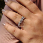 Marquise And Round Wedding Band With Eternity Style