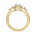 Three Stone Diamond Ring In Yellow Gold Elegance