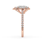 Pear Halo Engagement Ring with Elegant Pave Setting