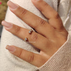 Round Diamond Wedding Band In Open Gap Style