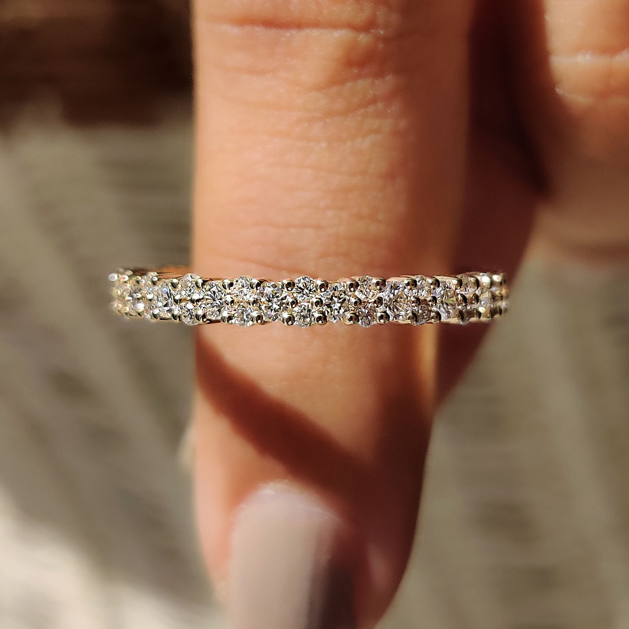 Round Diamond Eternity Wedding Band
