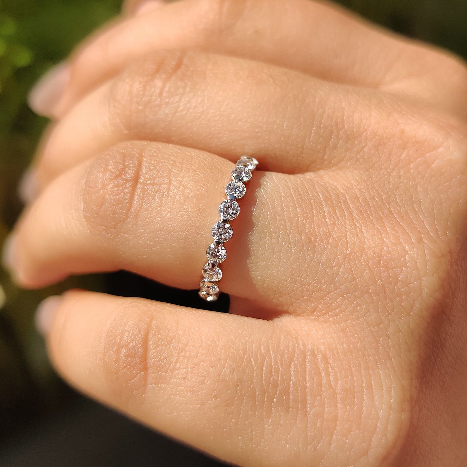 White Gold Round Diamond Eternity Band