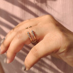 Open Gap Round Diamond Ring Enhancer Band