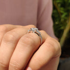 Princess Cut Diamond In Pave Setting Ring