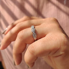 Twisted Diamond Band With Round Cut