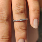 Half Eternity White Gold Diamond Band With Round Cut