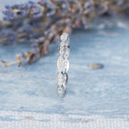 0.25 TCW Round Brilliant Full Eternity Vintage Moissanite Wedding Band