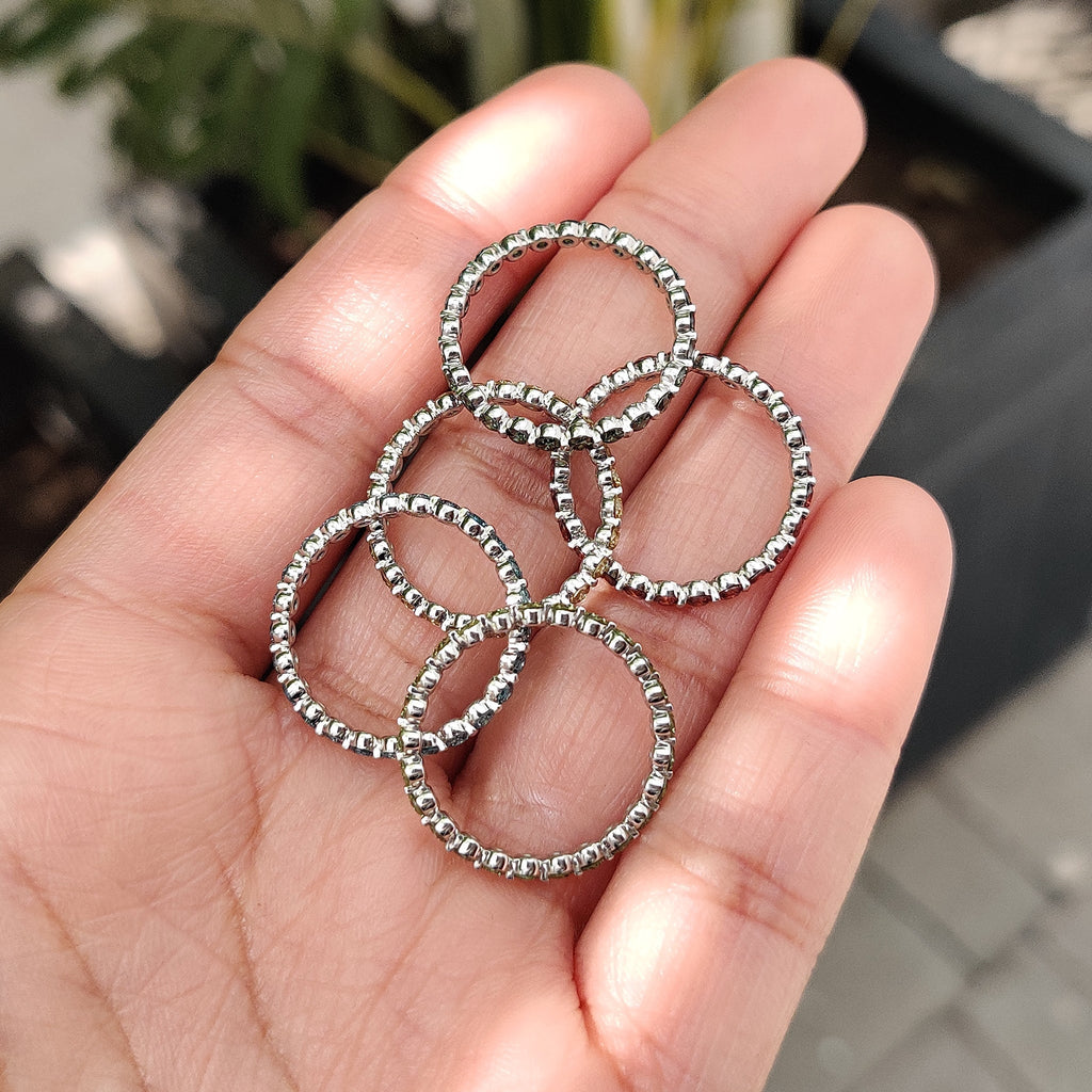 Stackable Wedding Bands In Colored Diamonds