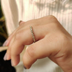 Yellow Diamond Wedding Band With Round Cut