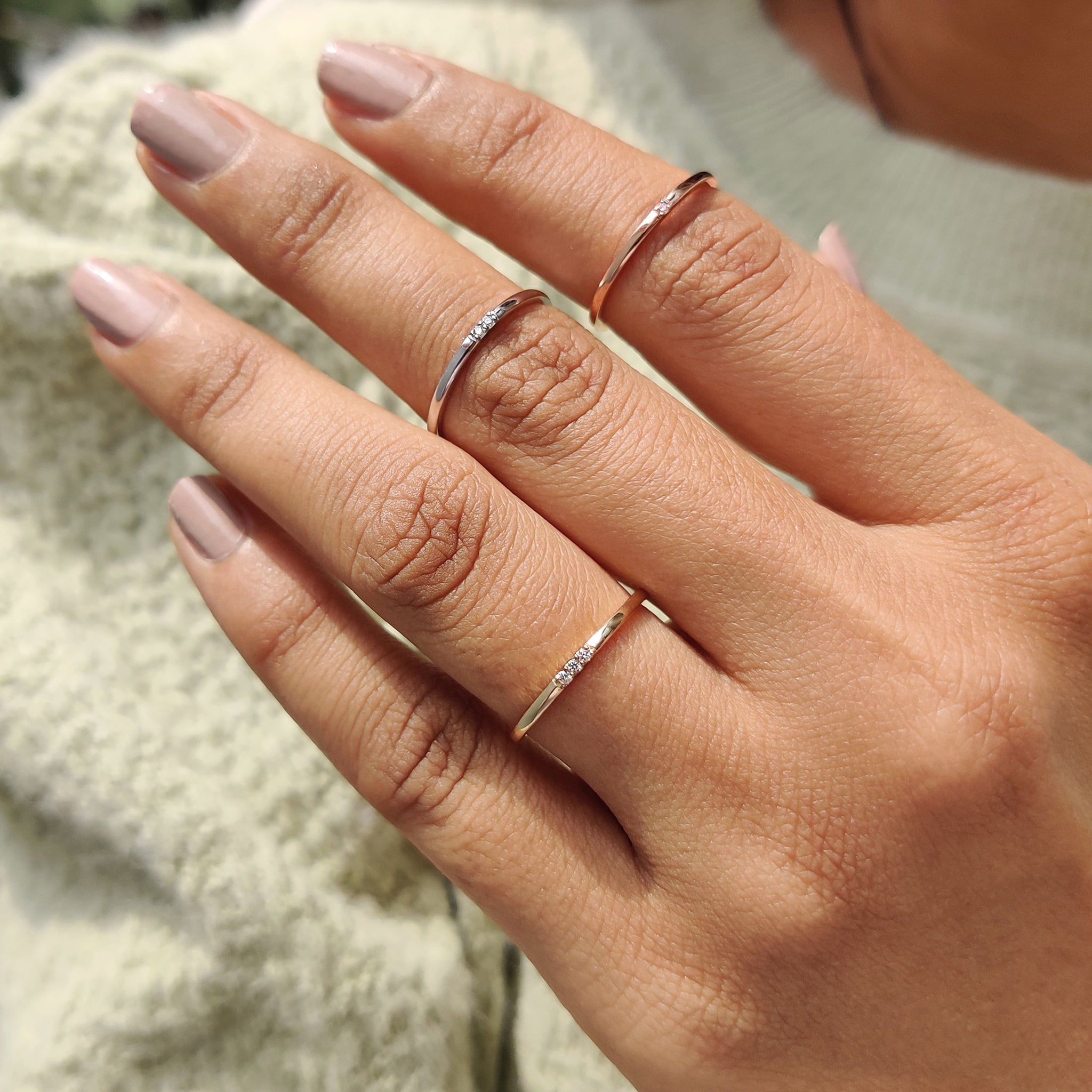 Comfort Fit Wedding Band - Three Tones