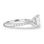 1.75 CT Princess Moissanite Hidden Halo Pave Setting Engagement Ring