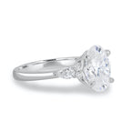 2.05 CT Oval Cut Moissanite Three Stone Engagement Ring