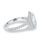 1.60 CT Marquise Cut Moissanite Halo Engagement Ring