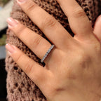 Round Cut Diamond White Gold Eternity Band