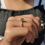 Oval Halo Engagement Ring In Cathedral Setting