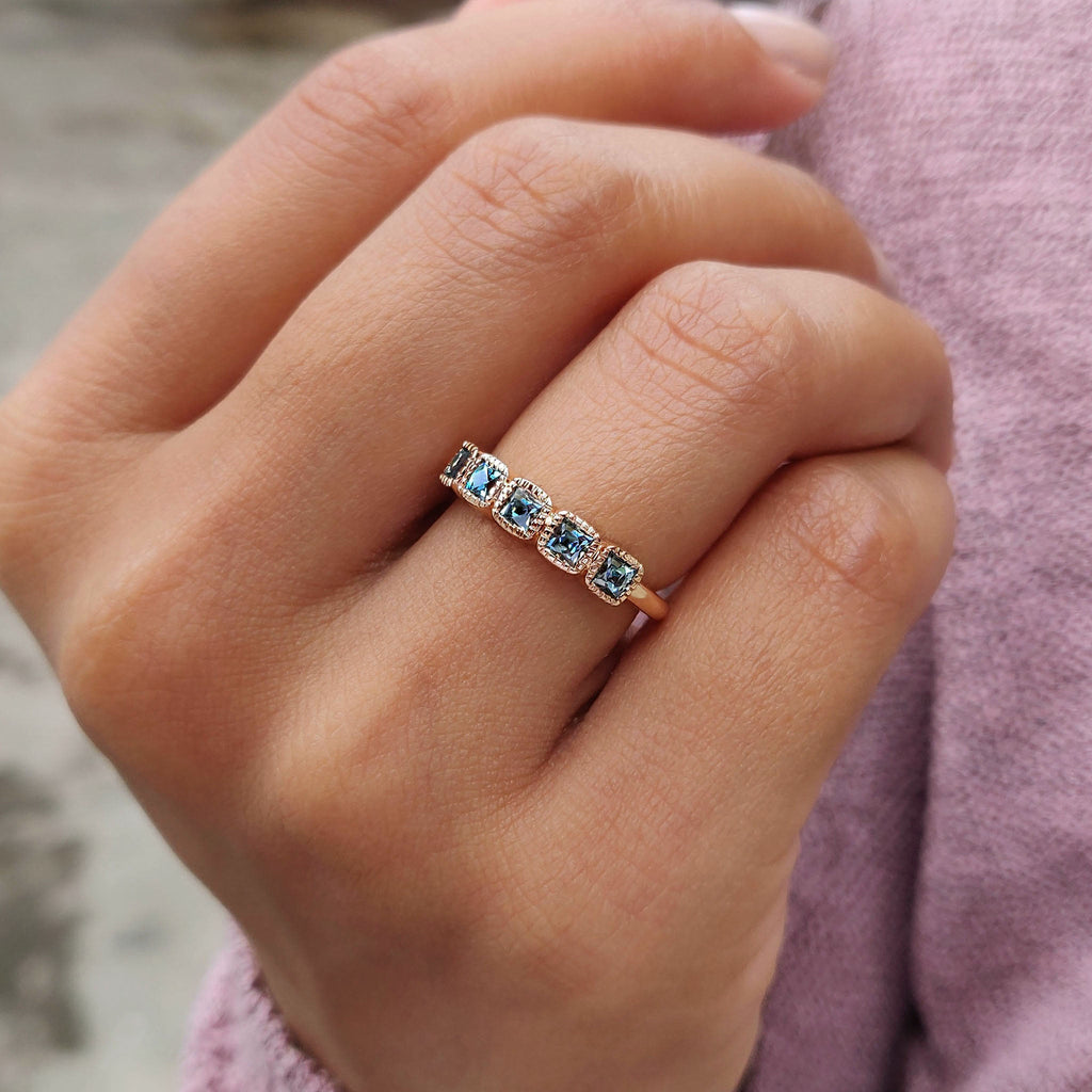 French Cut Half Eternity Band