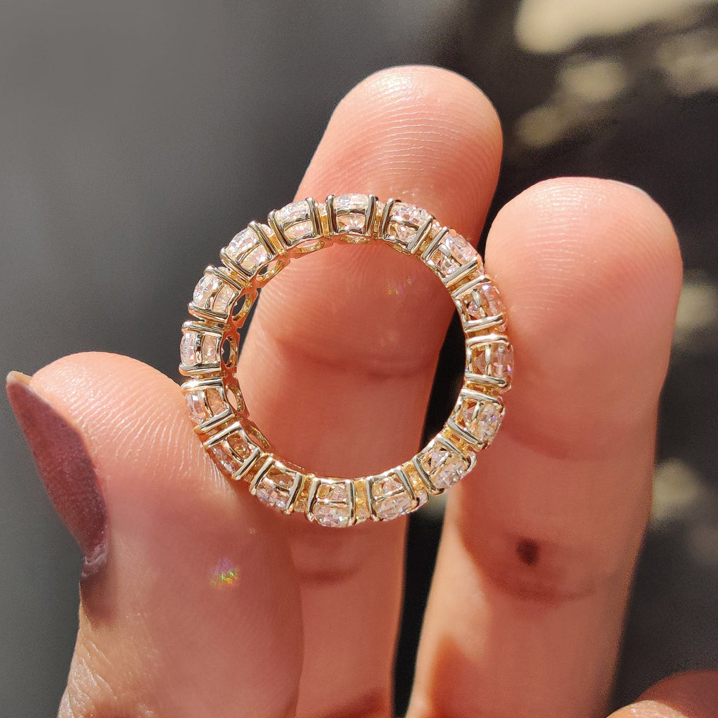 Full Eternity Oval Cut Moissanite Wedding Band