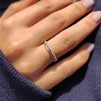 Round Cut Half Eternity Celtic Knot Band