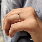 Round Diamond Wedding Band in Sleek Pave Style
