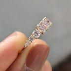 Half Eternity Oval Cut Wedding Band