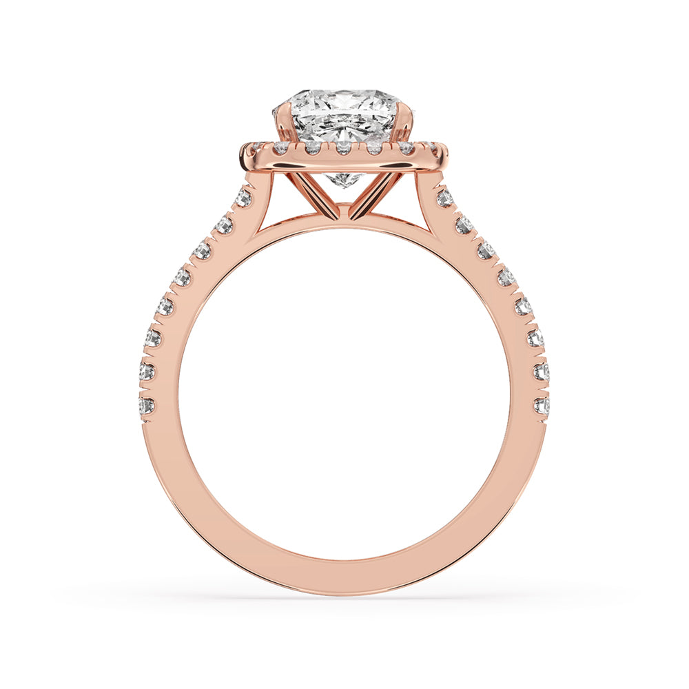 Cushion Cut Engagement Ring With Halo Style