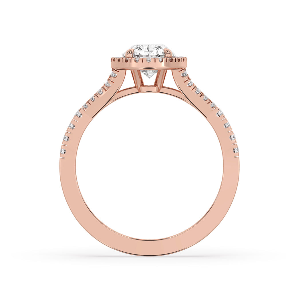 Split Shank Engagement Ring With Oval Diamond Elegance