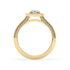Knife Edge Ring With Halo Style