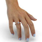 Emerald Cut Engagement Ring - Floating Style