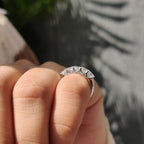 Asscher Cut Diamond With White Gold Wedding Ring