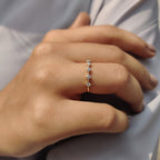 Round cut wedding band With Half Eternity Style