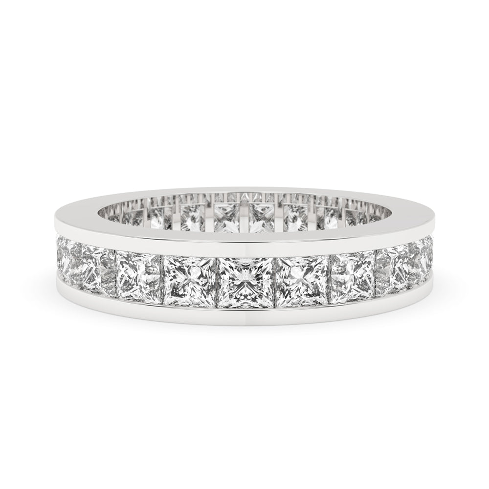 Channel Set Wedding Band - Princess Cut Diamond Imagen principal del producto