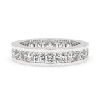 Channel Set Wedding Band - Princess Cut Diamond
