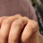 Open Gap Round Diamond Ring Enhancer Band